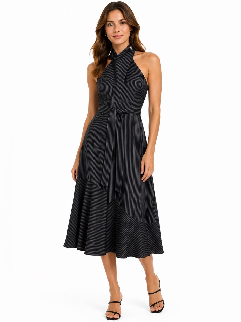 Brogger NWT Hattie Seersucker Stripe Midi Dress